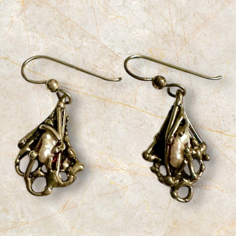 925 sterling silver fresh water pearl earring